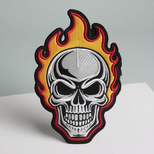 Nhà Sản Xuất Bán Sỉ Tùy Chỉnh Miễn Phí MC Xe Máy Bánh Xe Của Linh Hồn Sọ <span class=keywords><strong>Biker</strong></span> Áo Khoác Rocker Câu Lạc Bộ Trở Lại Thêu Các Bản Vá Lỗi - Product Image 6