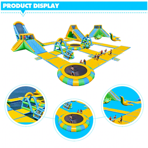 Parc <span class=keywords><strong>aquatique</strong></span> gonflable géant flottant multi-activités avec <span class=keywords><strong>parcours</strong></span> d'obstacles pour la mer, les rivières et les lacs, parc d'attractions aquatiques - Product Image 6