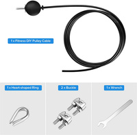 Câble de gymnastique réglable système de poulie de Fitness câble métallique en acier pour Machine à domicile bras de poids Biceps équipement d'entraînement de levage 5mm