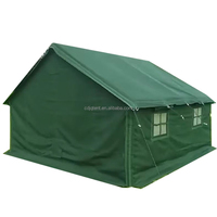 Tente en toile verte double couche quatre saisons, une chambre, certifiée ISO9001, imperméable, robuste, pour situations d'urgence et de catastrophe