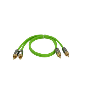 Câble Audio RCA vert de 3 mètres, fil de signal en cuivre pur pour connexion de caisson de basses de voiture - Product Image 3