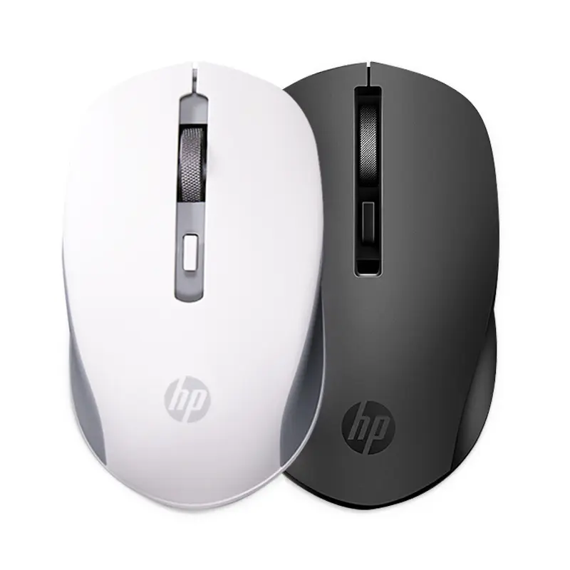 Mouse sem fio hp s1000plus, mouse ótico compacto para economia de energia do notebook, 2.4g