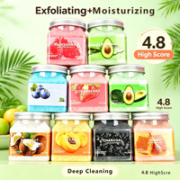 Private Label Natural Watermelon Marshmallow Fruit Sugar Exfoliating Whitening Cotton Candy Body Scrub