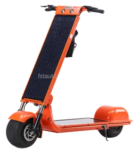 New Innovation Tech 48v 350w 700w two wheels adult Energy foldable electric Solar powered Scooter With Solar Panel Seat