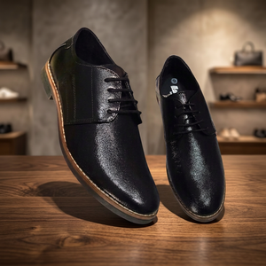 Customizable Designs & Durable Genuine Cow Leather Light Weight Men's Casual Lace-Up Toe Dress <b>Shoes</b> - Product Image 1