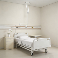 Nouveau bras de surveillance médicale blanc à fixation au plafond avec inclinaison à 90 degrés, construction en alliage d'aluminium, capacité de charge de 2 à 4 kg