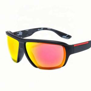 Lunettes de sport polarisées à la mode avec logo personnalisé, monture large, pour le cyclisme, protection solaire pour hommes et femmes - Product Image 1