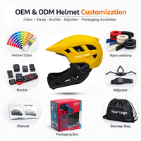 Casque de vélo intégral pour enfant avec mentonnière amovible et coque en PC pour le VTT et le cyclisme en extérieur – Vente en gros
