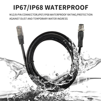 Câble Ethernet M12 pour réseau LAN, connecteur M12 D-code vers RJ45, câble M12 vers RJ45 à 4 broches avec codage D