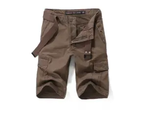 Hot Sale Men's Casual Twill 100% cotton Cargo Shorts Below Knee Loose Cargo Shorts For Men