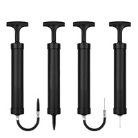 Pompe à air portable mini gonflable ActEarlier noire pour ballon de basket, ballon de football, ballon de yoga avec plusieurs embouts