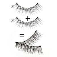 Faux cils en cheveux synthétiques magnétiques forts OEM/ODM, légers, invisibles, sans dégâts, faciles à appliquer, réutilisables, faux cils en bande