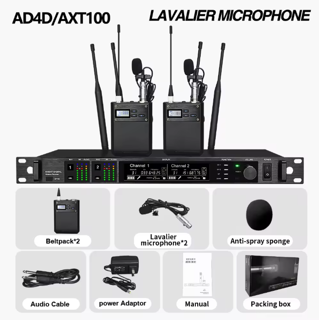 Micrófono de solapa AD4D/AXT100*2
