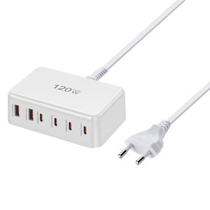 Cargadores multifunción 120W Gan cargador de pared estación de carga más vendida para <span class=keywords><strong>iPhone</strong></span> 15 14 13 Pro Max dispositivos electrónicos de escritorio - Product Image 4