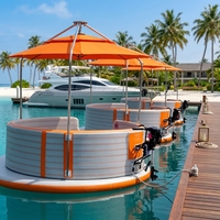 Bateau BBQ Électrique Étanche et Résistant aux Intempéries, Facile à Installer, Moteur de Bateau Ponton pour Loisirs Nautiques, Fêtes et Jeux Aquatiques