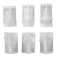 Moule en silicone pour bougie gnome œuf de Pâques, ornement en plâtre DIY Père Noël pour Halloween et Noël, forme irrégulière, Chine