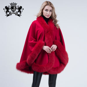 Cape en cachemire colorée avec <span class=keywords><strong>fourrure</strong></span> <span class=keywords><strong>de</strong></span> renard, châle en cachemire avec <span class=keywords><strong>fourrure</strong></span> - Product Image 6