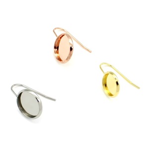 Stainless Steel Round Earring Hooks For Jewelry Making <b>Gold</b> Rose <b>Gold</b> Silver Plated Components DIY Accessories 10mm <b>Disc</b> - Product Image 2