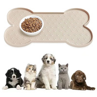 Tapis d'alimentation pour animaux de compagnie en silicone, anti-déversement, facile à nettoyer, tapis pour gamelle de chien ou de chat, plateau antidérapant pour nourriture pour animaux, accessoires pour animaux de compagnie pour chiots et chatons