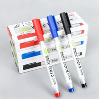 Marqueurs effaçables à sec non toxiques Free Horse (noir, bleu, rouge) 14,2 cm, haute qualité, pour l'école et le bureau