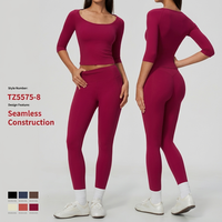 Nouvelle tenue d'été de yoga brossée, col halter, moulante, très élastique, taille haute, rehaussement des hanches, effet ventre plat, pour l'exercice et l'entraînement