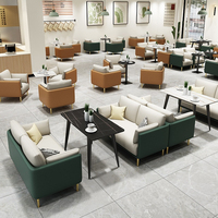 Mobilier de restaurant moderne : Canapé de négociation pour café, salon de thé, et autres lieux de détente, avec chaises et tables assorties