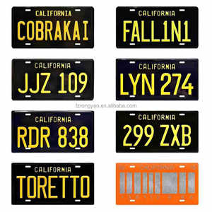 Placa de <span class=keywords><strong>Matrícula</strong></span> de Aluminio Vintage Personalizada de 12 x 6 Pulgadas, Decoración de Pared Metálica con Logotipo Impreso para Decoración de Automóviles, Tendencia 2026 - Product Image 3