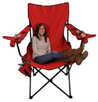 Vente en gros personnalisé Extérieur surdimensionné Tube d'acier Portable Fauteuil de salon pliant Géant Voyage Pique-nique Camping Chaise avec Accoudoir