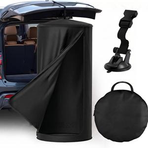 Portable Camping Shower <b>Tent</b> Black <b>Waterproof</b> Instant Pop Up Privacy <b>Tent</b> For Outdoor RV Campground Single Person Use - Product Image 3