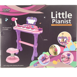 Keyboard Stool Mirror Comb Hairpin Photo Frame Microphone <strong>Mp3</strong> Dressing Electronic Organ <strong>Piano</strong> Music Instrument Pianist Toys Kids - Product Image 1