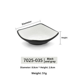 จานเมลามีนสีดำแบบญี่ปุ่นสำหรับร้านอาหารจานเล็กอาหารเรียกน้ำย่อยไม่แตกขายทั้งหมด - Product Image 5