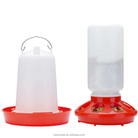 Kit de mangeoire et d'abreuvoir pour poussins Mangeoire pour poussins 1L et abreuvoir pour poussins 1,5 L avec 3 pattes à hauteur réglable pour couveuse de canard