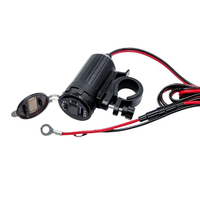 Chargeur rapide étanche 12-24V pour motos, chargeurs de téléphone portable, support de montage, interrupteur LED, téléphone portable, tablette