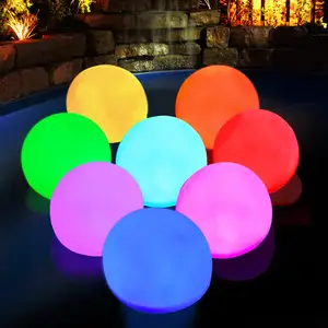 IP68 su geçirmez sıcak küvet aksesuarları güneş Orb ışıkları RGB renk değiştiren banyo Led top gece lambası yüzen havuz ışığı havuz için