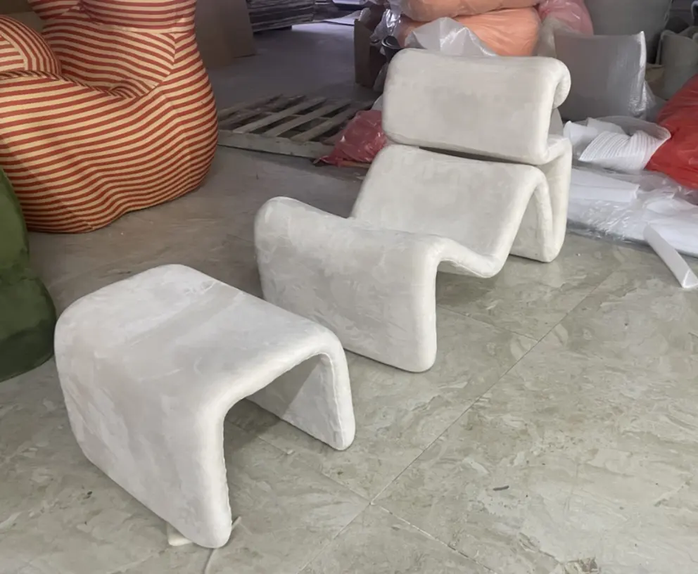 Im Angebot Freizeit stuhl Modern Small Teddy Boucle Arm Chair Lounge Weiß
