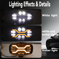 Lumière de travail tout-terrain super lumineuse à 8 LED, étanche IP67, 8000 lumens, 60W, en alliage d'aluminium pour camion, SUV, VTT