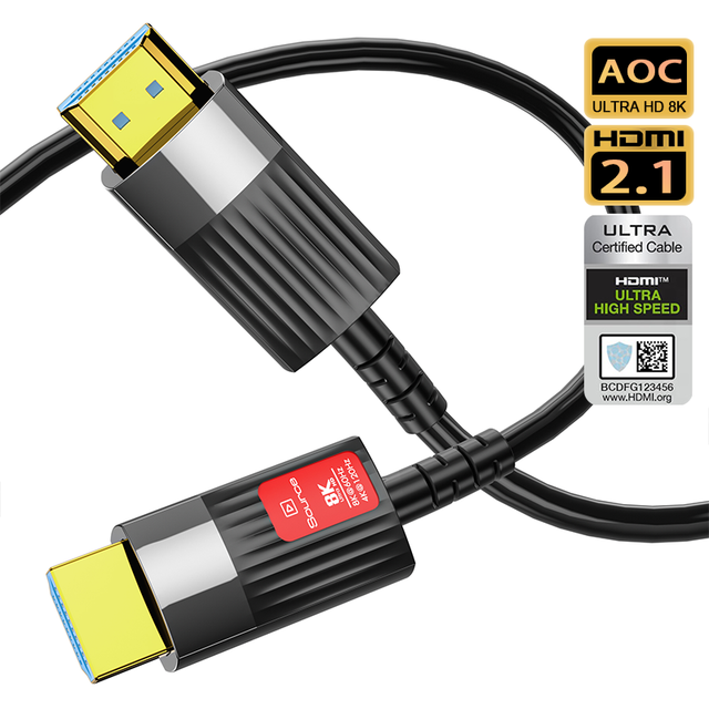 8K Ultra High Speed HDMI 2.1 Fiber Optic Cable 48GBPS Supports 4K 120Hz 8K 60Hz EARC Dolby Vision HDR-for Monitors & Microphones