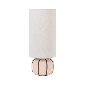<span class=keywords><strong>Lampada</strong></span> da Tavolo Nordica di Design per Camera da Letto Femminile, Luce Notturna Accogliente per Allattamento, in Legno di Noce e Ceramica Plissettata - Product Image 5