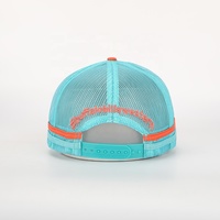 Casquette Trucker OEM personnalisée 5 panneaux de qualité supérieure, style Australie, profil haut, calotte structurée, avec logo brodé et 2 bandes latérales