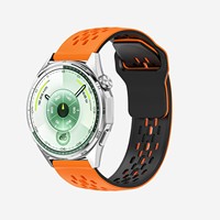 Atmungsaktives, Perforiertes Zweifarbiges Silikon-Uhrenarmband Geeignet für 18/20/22mm Uhren