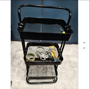 Carrito de Almacenamiento Móvil Multifuncional, Ecológico, Moderno, de Acero al Carbono, con 4 Ruedas, para Salón de Belleza o Sala de Estar - Product Image 6