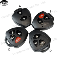 Coque de clé de voiture intelligente de bonne qualité à 4 boutons pour clés de véhicule Toyota