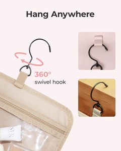 Haute qualité femmes grande mode lettre fermeture éclair cosmétique suspendu pour trousse de maquillage pour salle de bain épaissi Polyester voyage - Product Image 4