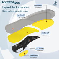Nouvelle Arrivée Semelles Orthopédiques à Soutien de la Voûte Plantaire, Absorption des Chocs pour Pied Plat, Coussinets de Plantaire Correcteurs, MOQ 1 Paire