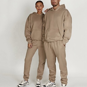 Set Tuta da Jogging Unisex Uomo <span class=keywords><strong>Donna</strong></span> di Alta Qualità all'Ingrosso con <span class=keywords><strong>Felpa</strong></span> con Cappuccio e Pantaloni Personalizzabili con Stampa Logo Traspirante - Product Image 4