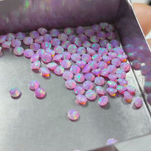 Round Cut Loose <b>Gems</b> Synthetic Opal Round Diamond Cut <b>Stone</b> <b>Fire</b> Opal <b>Stone</b> for Jewelry Making - Product Image 1