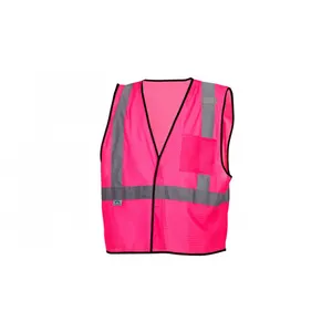 Cheap EN ISO 20471 With Two Reflective Stripes Pink High Reflective Safety Vest