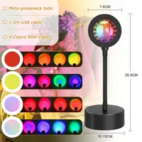 Lampe de sol LED Sunset, lumière de nuit moderne RGB pour les fêtes, lampe Sunset / projecteur de lumière Sunset