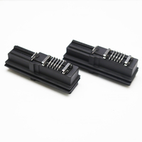 Échantillon gratuit connecteur automobile 2.54mm pas Position 14 + 2 broches 90 degrés avec poste de localisation aiguille plate pour carte PCB