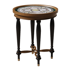 <span class=keywords><strong>Table</strong></span> basse ronde <span class=keywords><strong>de</strong></span> style mid-century personnalisée, détails peints à la main, bois <span class=keywords><strong>de</strong></span> tilleul massif, <span class=keywords><strong>table</strong></span> d'appoint classique, meubles <span class=keywords><strong>de</strong></span> salon - Product Image 4